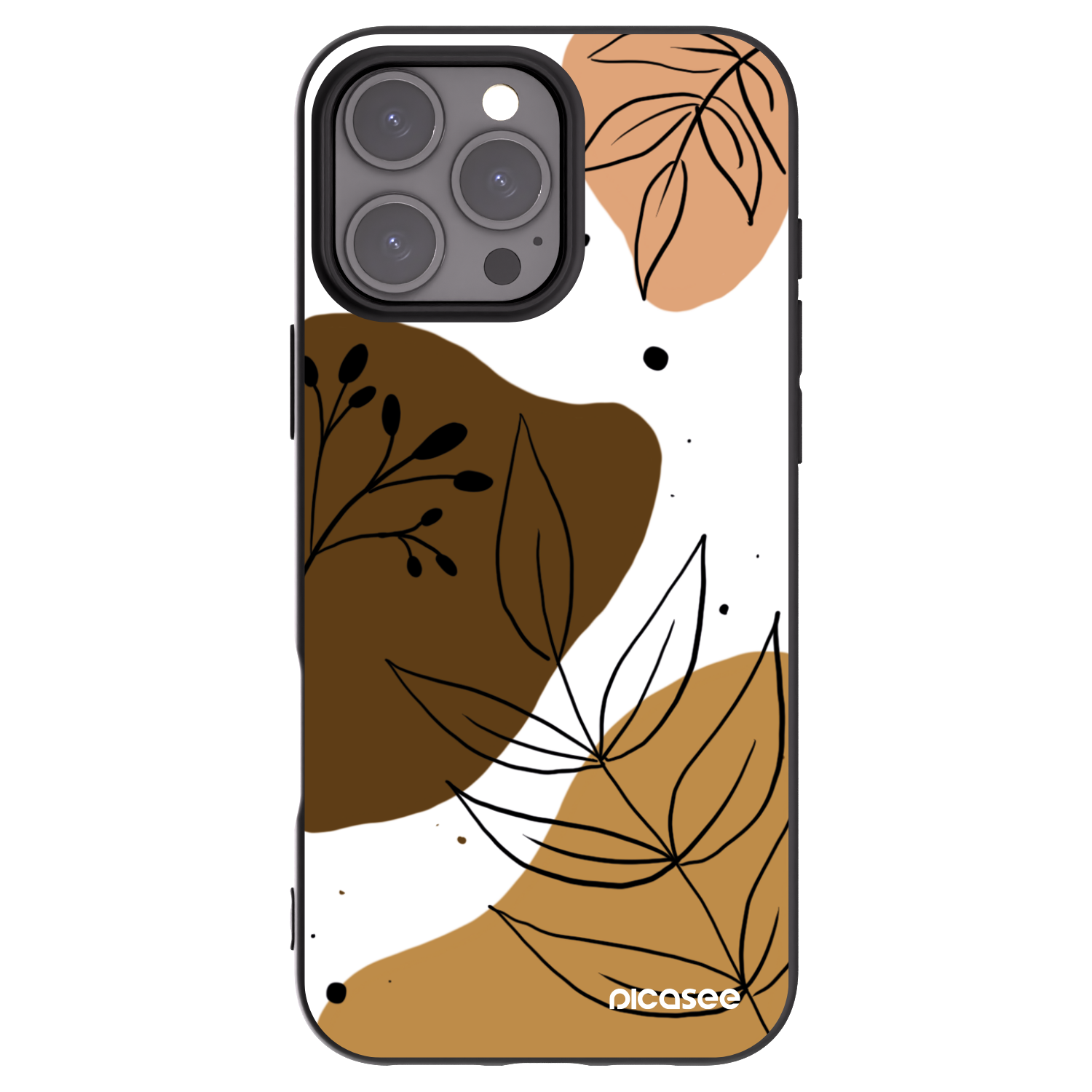 Picasee silikonowe czarne etui na Apple iPhone 16 Pro Max - Boho style