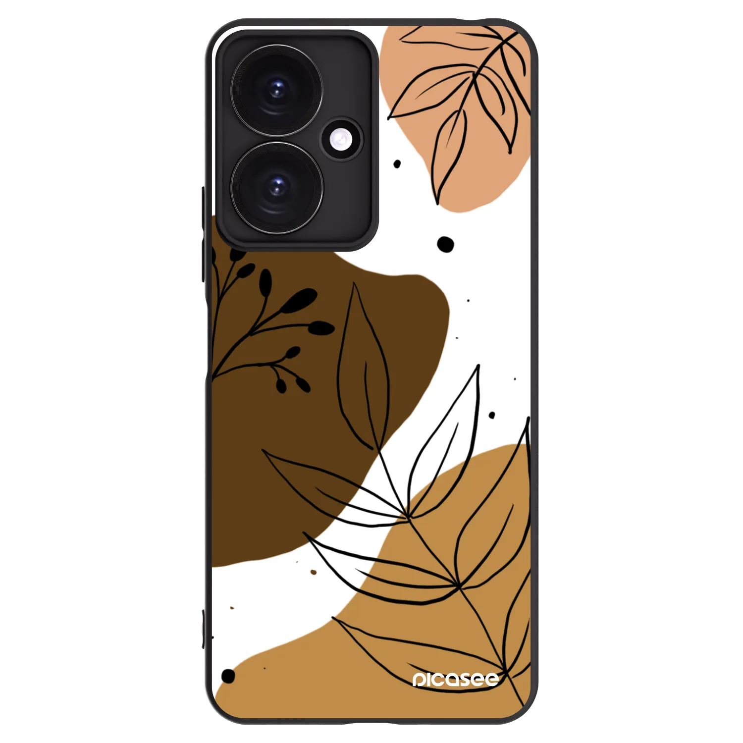 Picasee silikonowe czarne etui na Xiaomi Redmi 13C 5G - Boho style