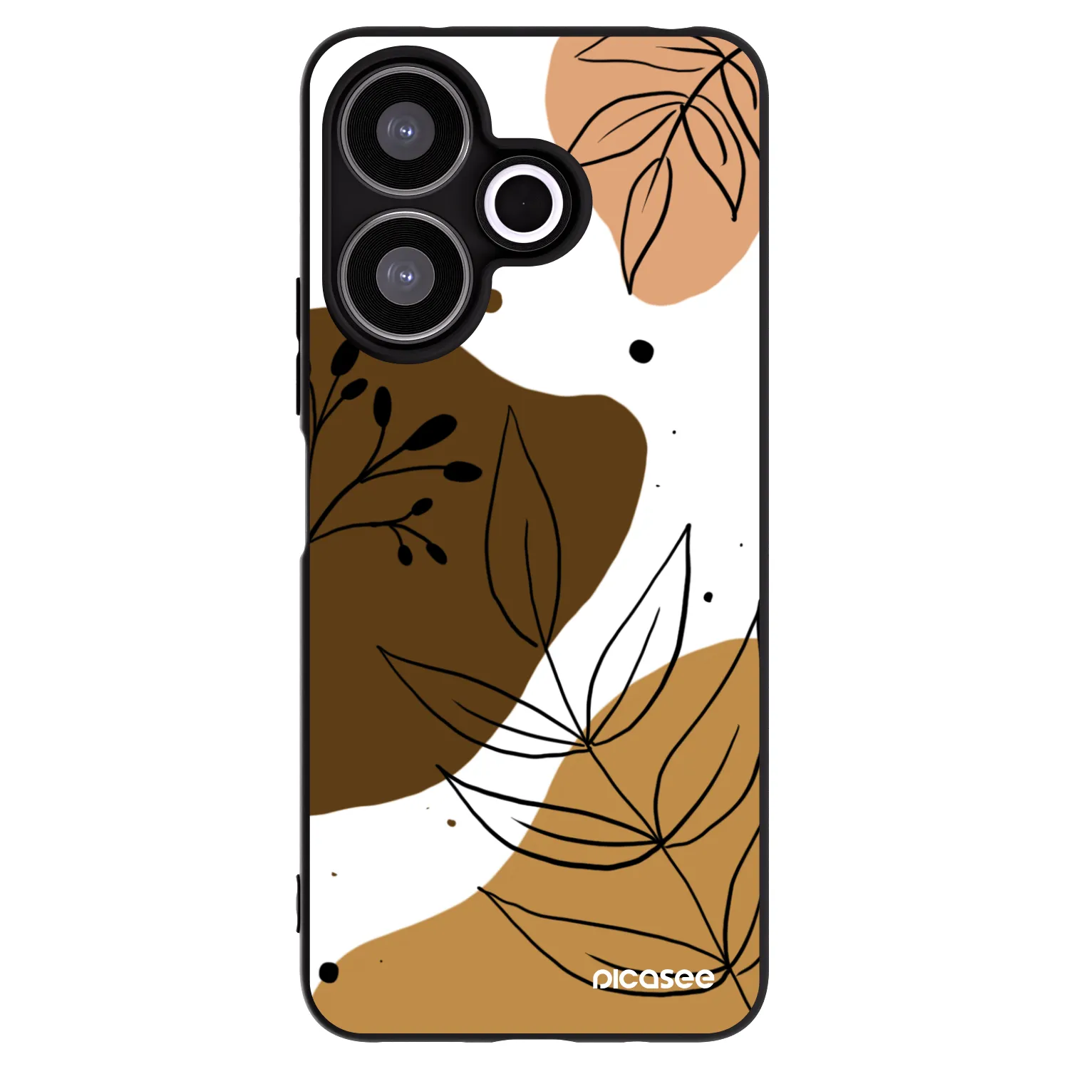 Picasee silikonowe czarne etui na Xiaomi Redmi 13 4G - Boho style