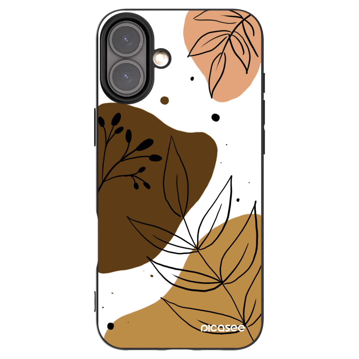 Picasee silikonowe czarne etui na Apple iPhone 16 Plus - Boho style