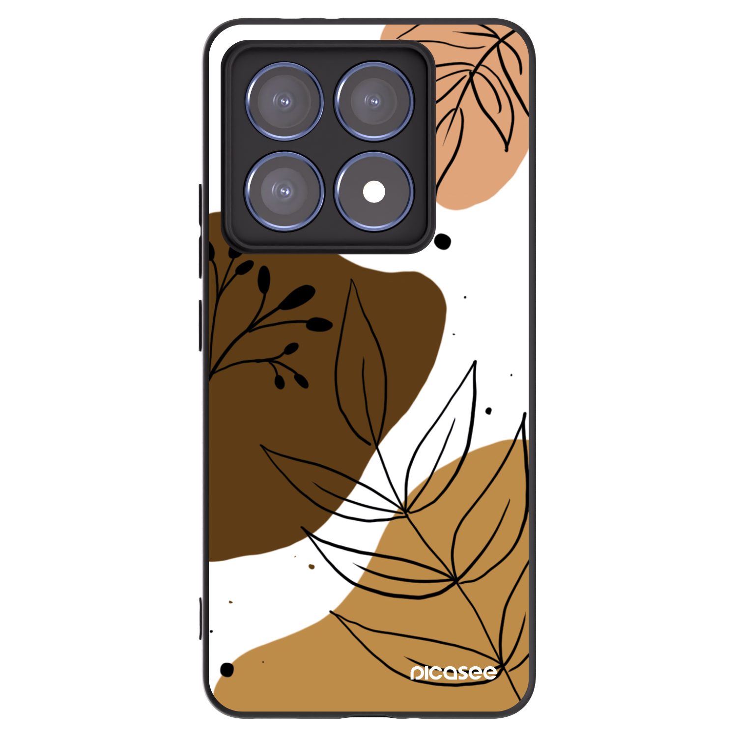 Picasee silikonowe czarne etui na Xiaomi 14T Pro - Boho style