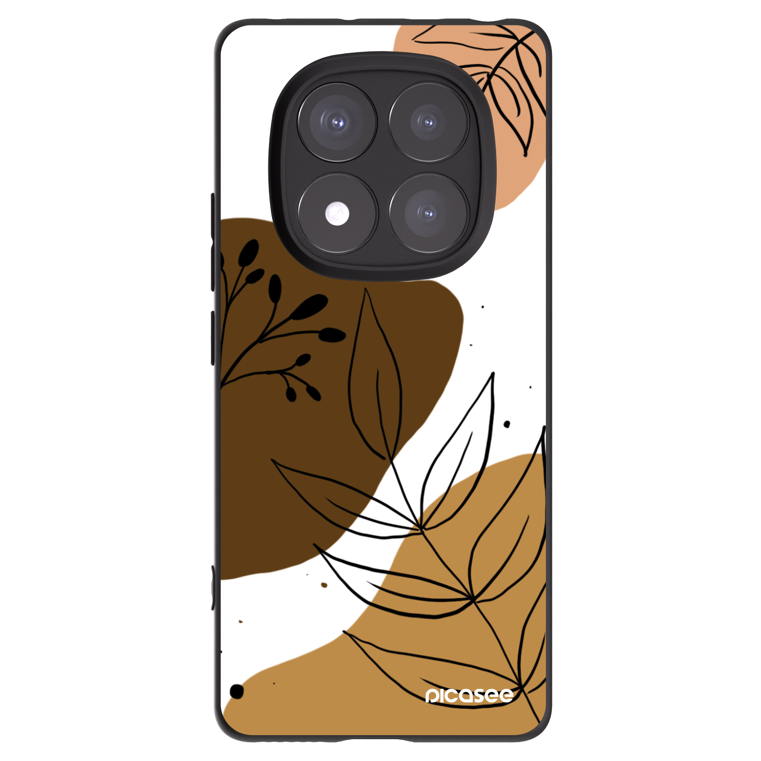 Picasee silikonowe czarne etui na Xiaomi Redmi Note 14 Pro 5G - Boho style