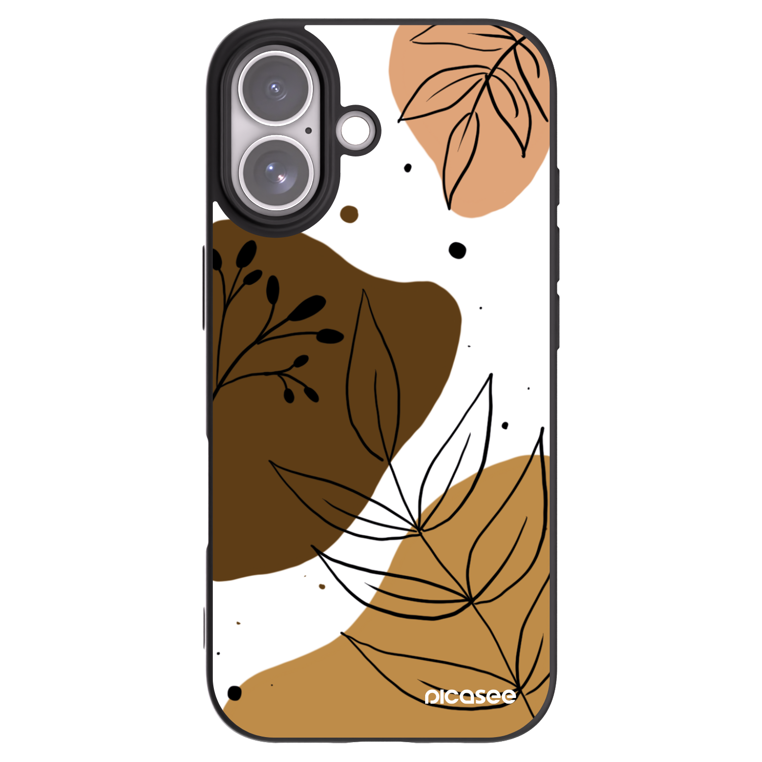 Picasee silikonowe czarne etui na Apple iPhone 17 - Boho style