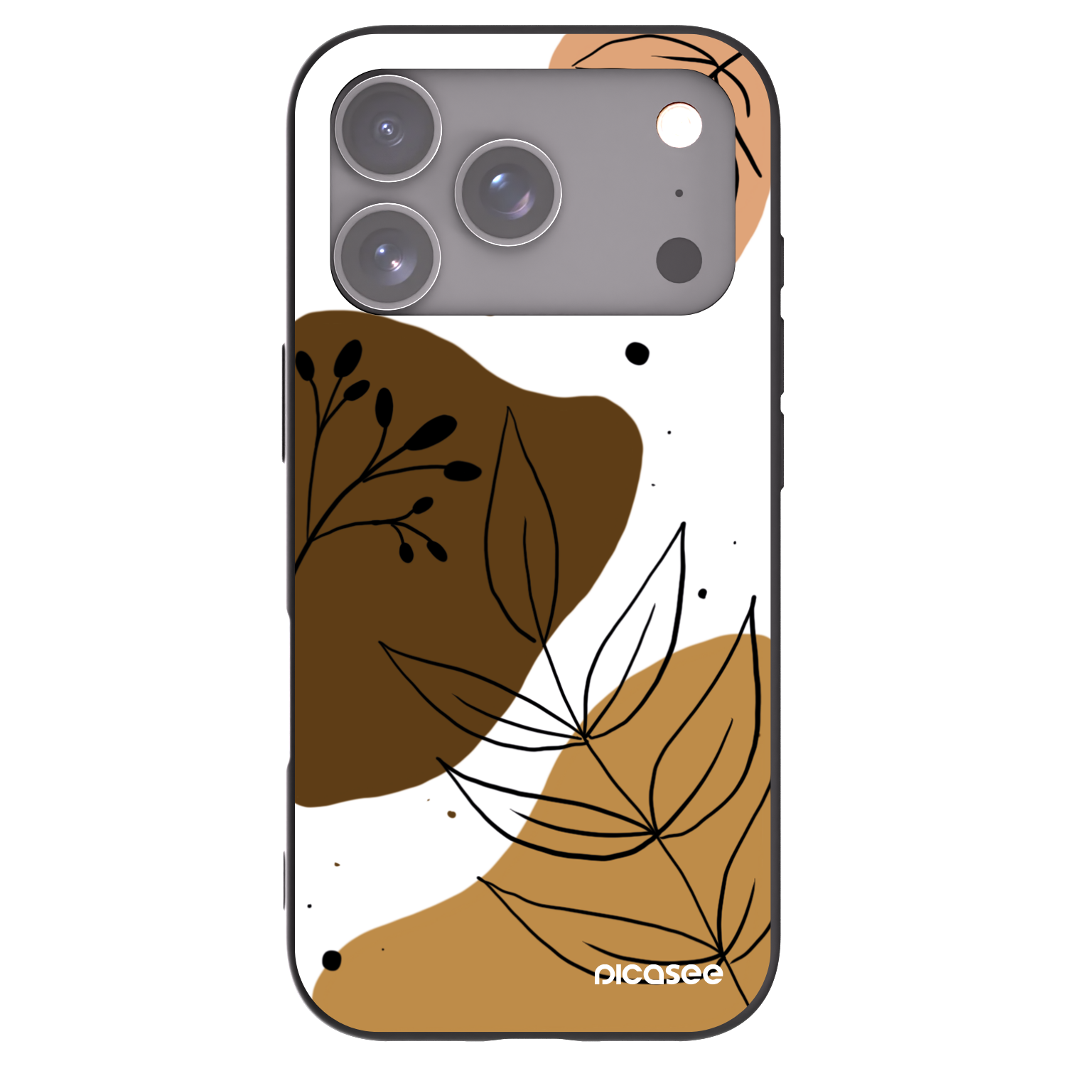 Picasee silikonowe czarne etui na Apple iPhone 17 Pro - Boho style