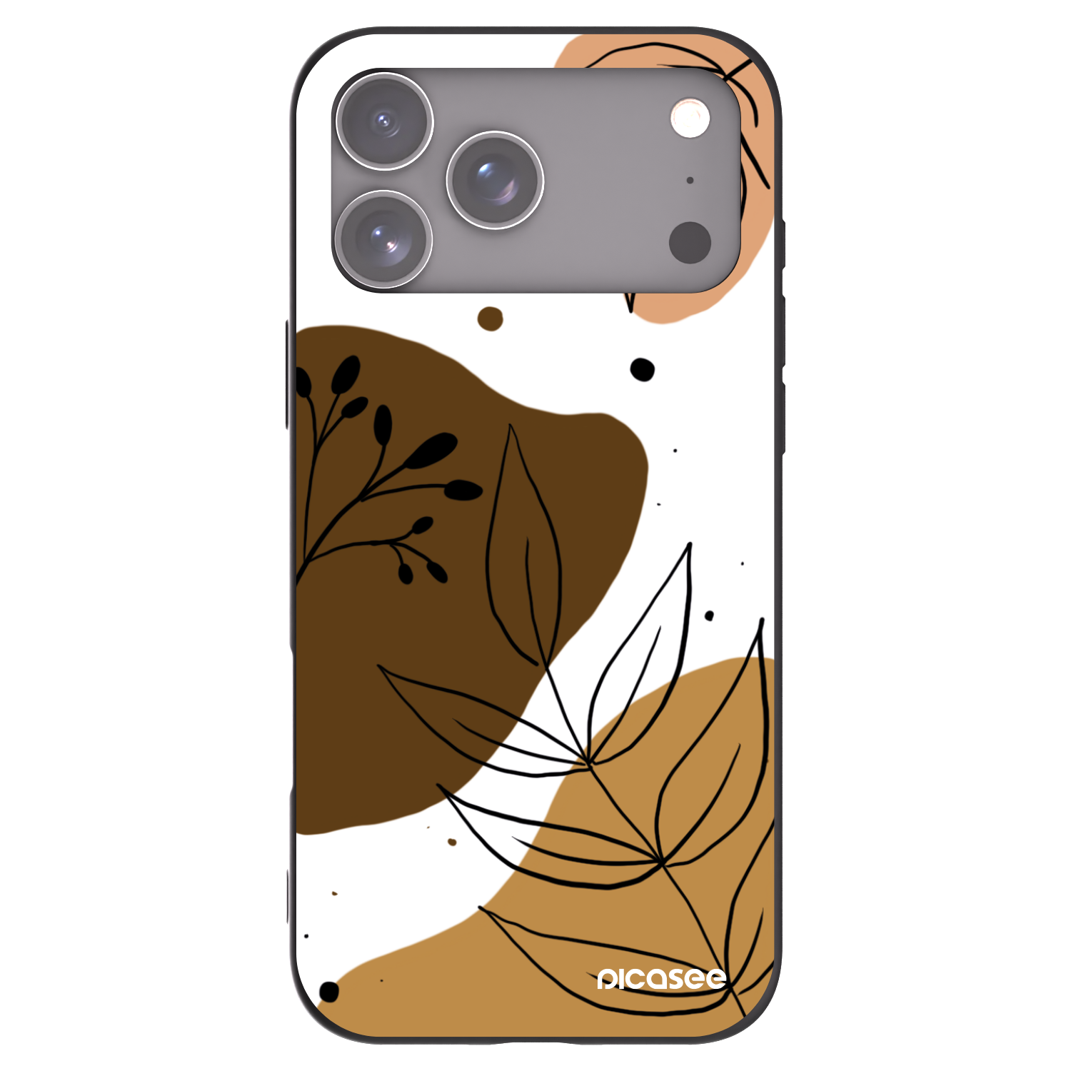 Picasee silikonowe czarne etui na Apple iPhone 17 Pro Max - Boho style