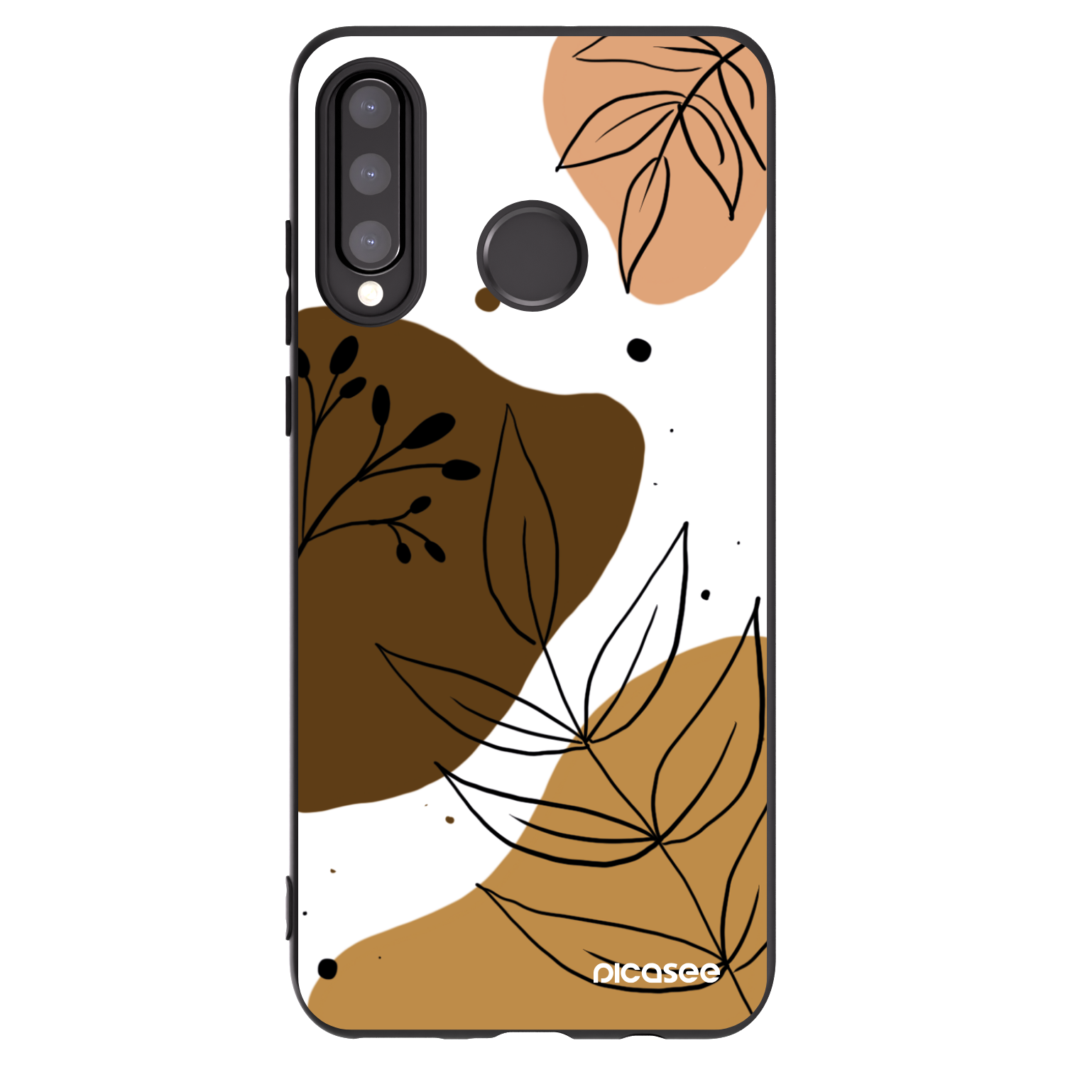 Picasee silikonowe czarne etui na Huawei P30 Lite - Boho style