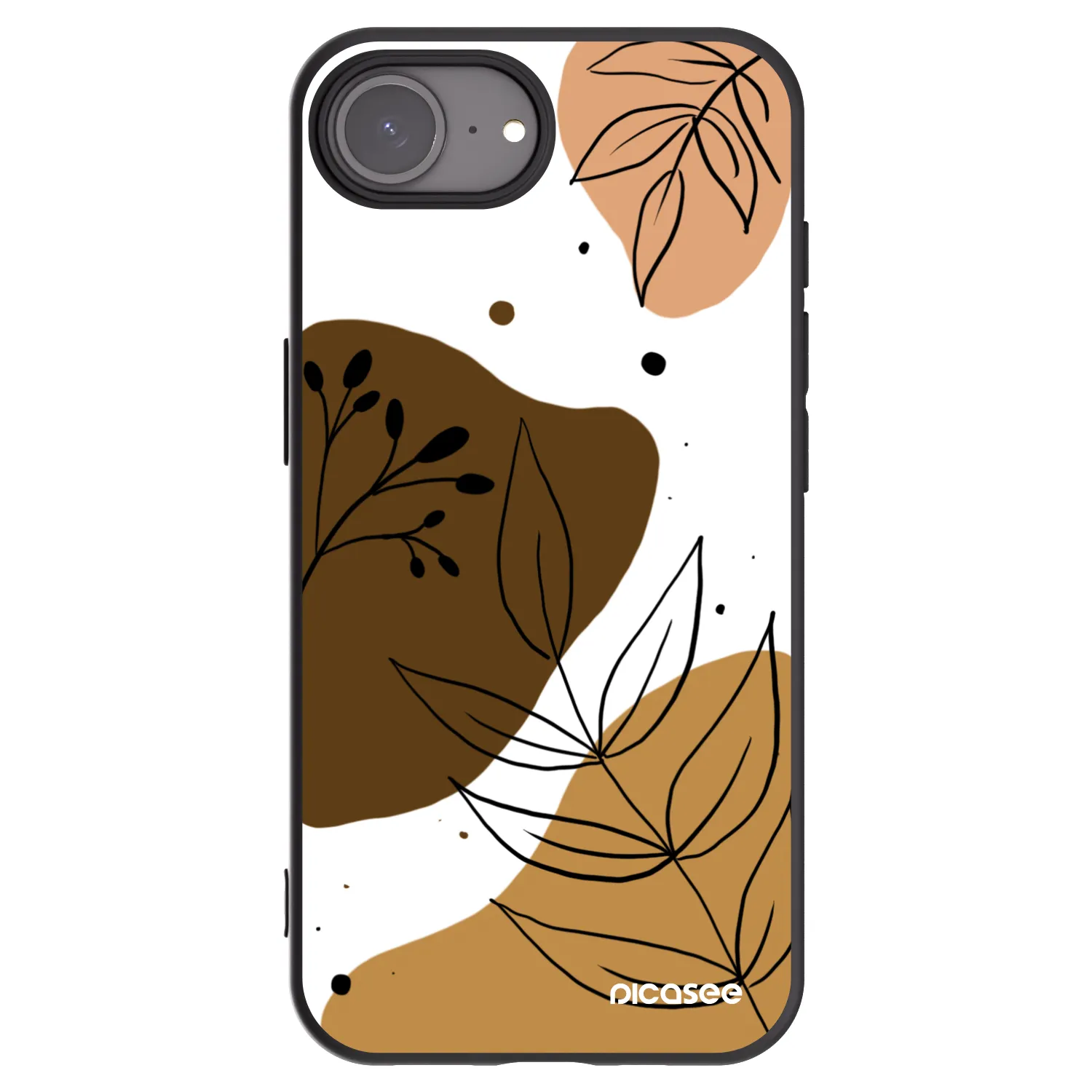 Picasee silikonowe czarne etui na Apple iPhone 17e - Boho style