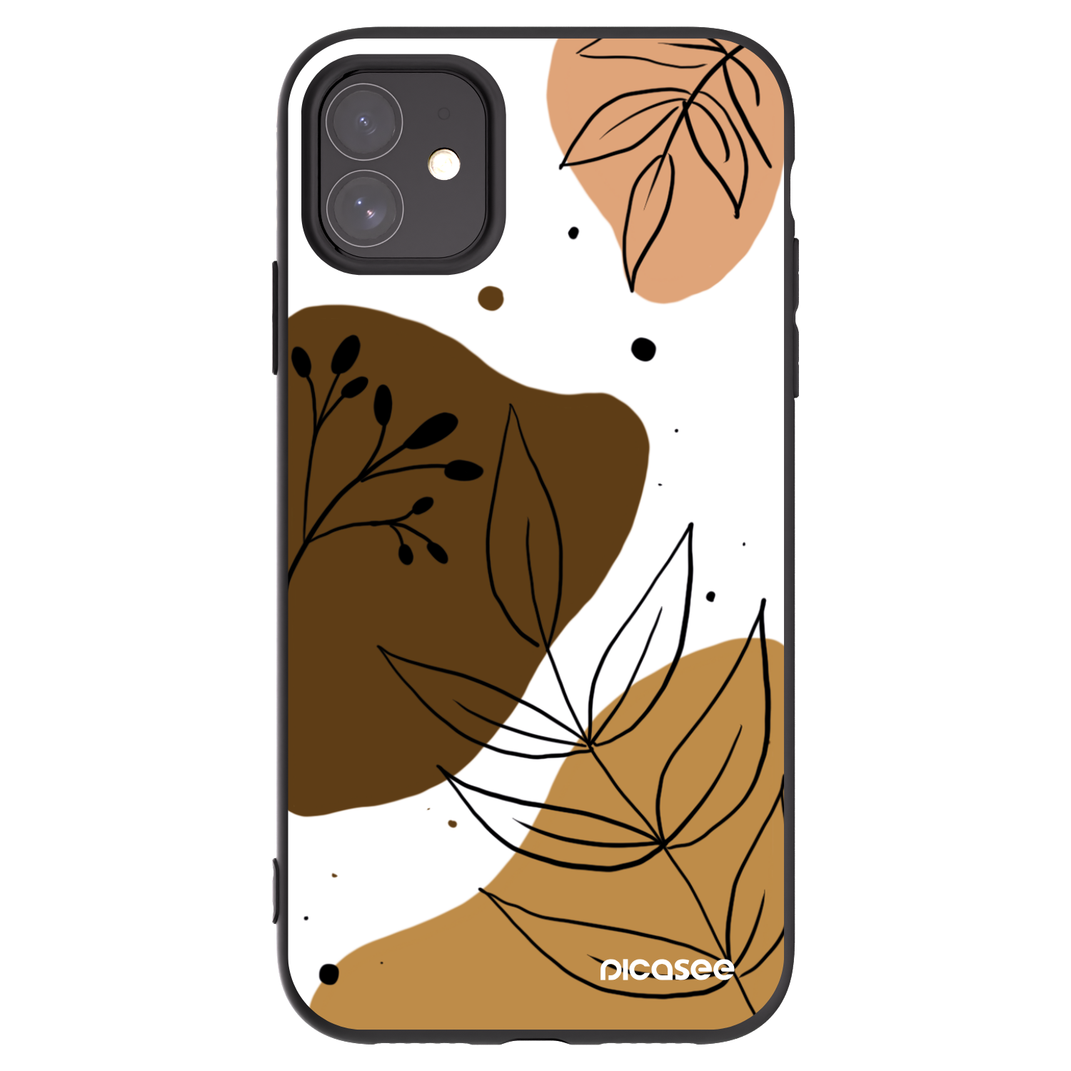 Picasee silikonowe czarne etui na Apple iPhone 11 - Boho style