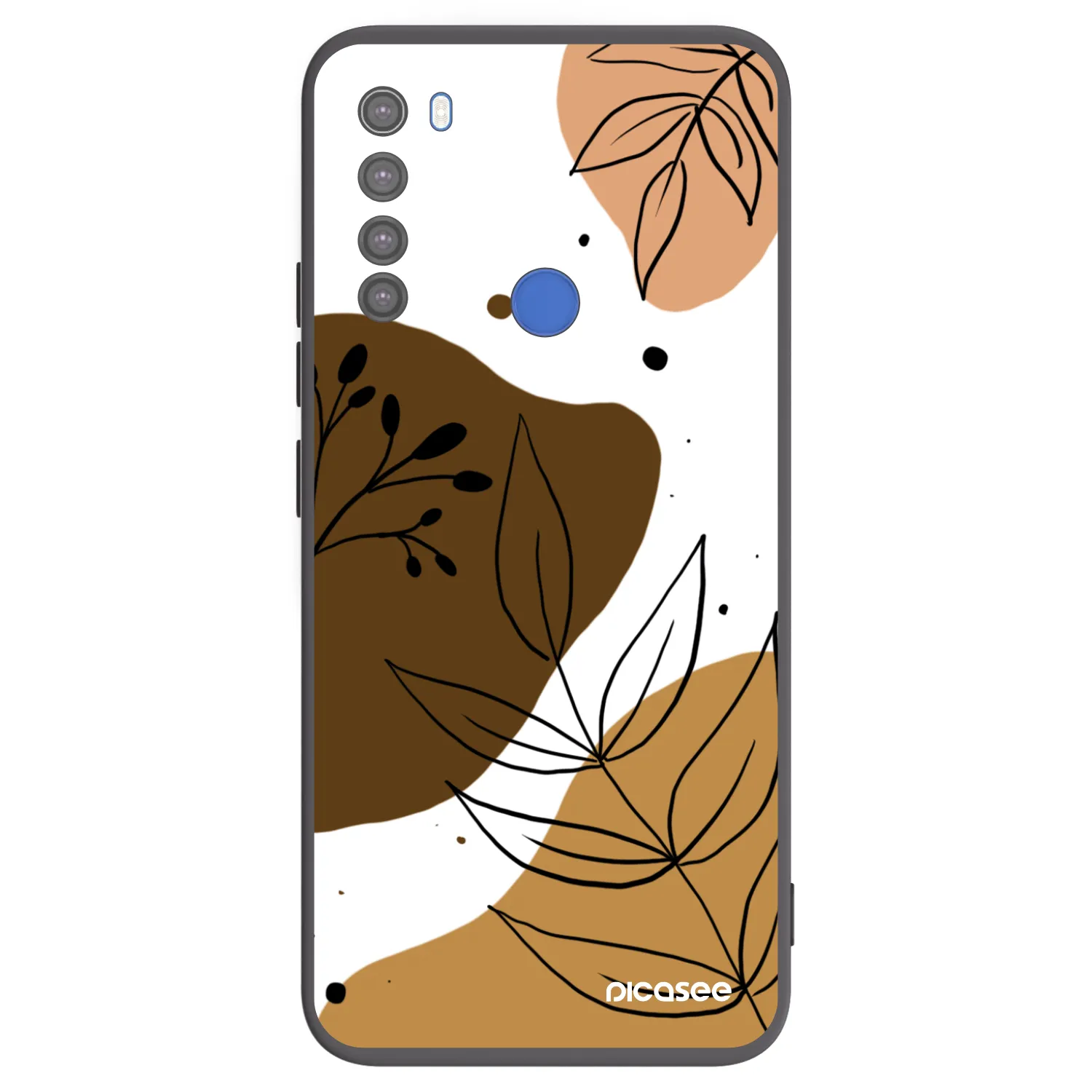 Picasee silikonowe czarne etui na Xiaomi Redmi Note 8T - Boho style