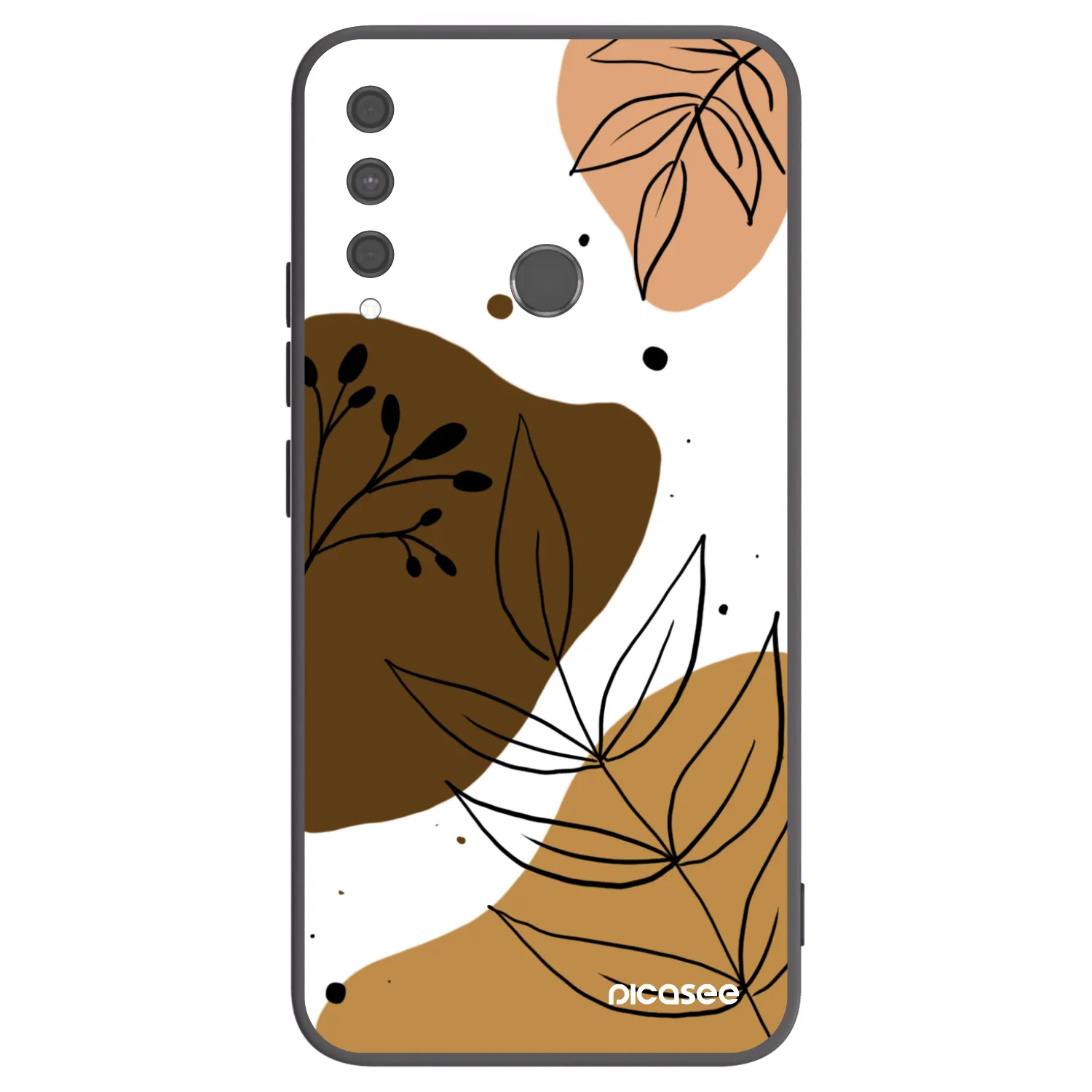 Picasee silikonowe czarne etui na Huawei P40 Lite E - Boho style