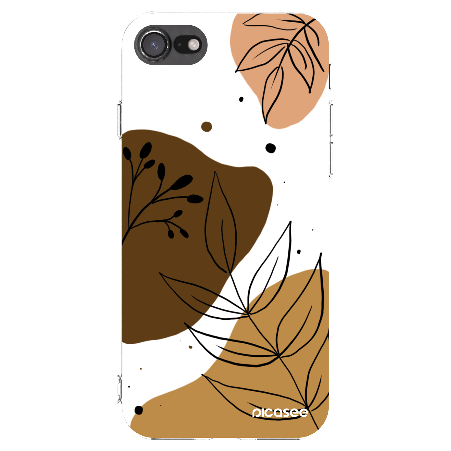 Picasee silikonowe przeźroczyste etui na Apple iPhone SE 2020 - Boho style