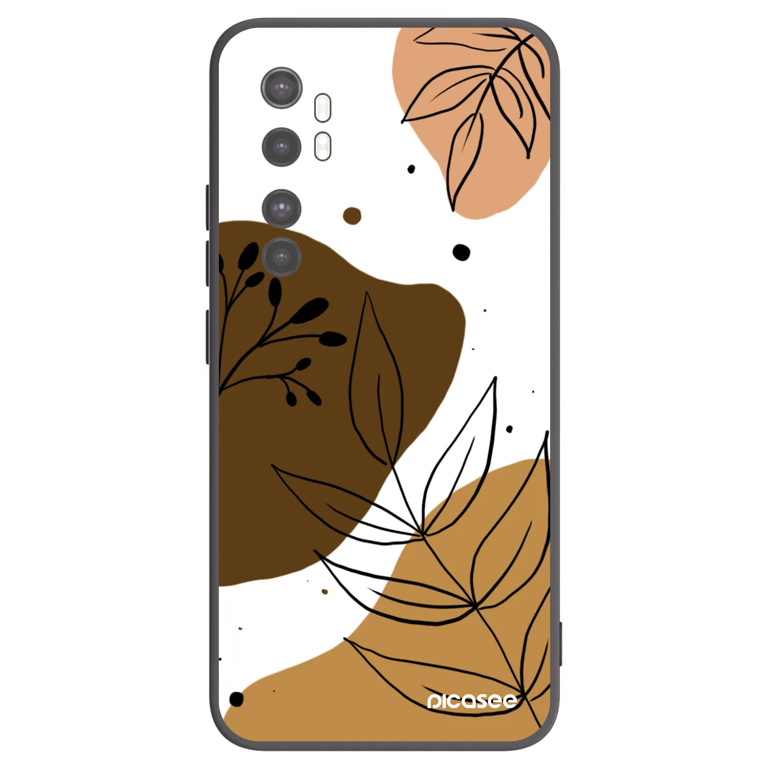 Picasee silikonowe czarne etui na Xiaomi Mi Note 10 Lite - Boho style