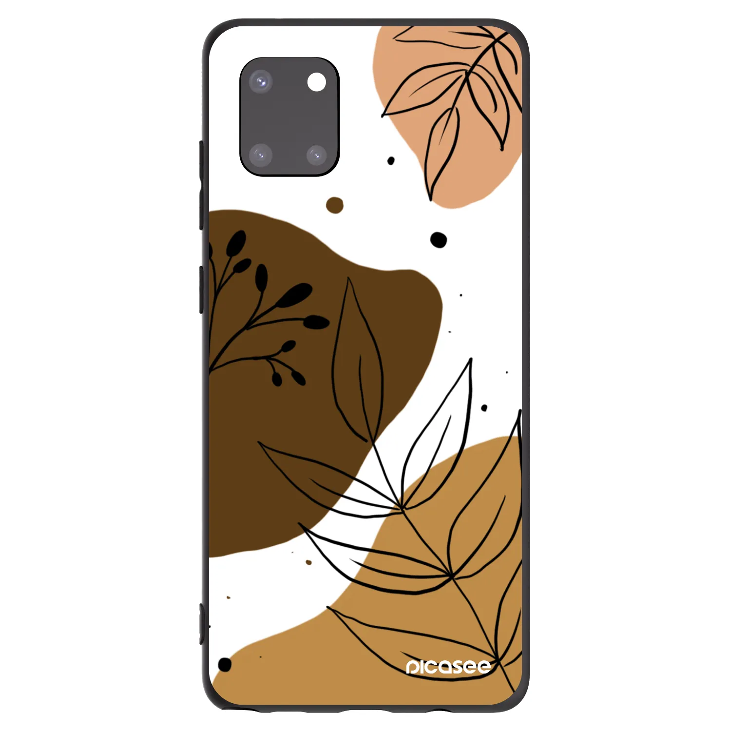Picasee silikonowe czarne etui na Samsung Galaxy Note 10 Lite N770F - Boho style