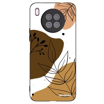 Picasee silikonowe czarne etui na Huawei Nova 8i - Boho style