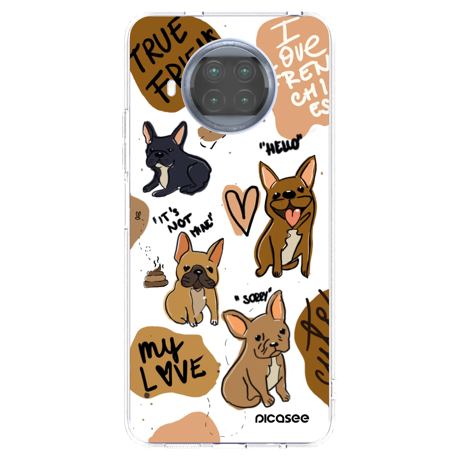 Picasee silikonowe przeźroczyste etui na Xiaomi Mi 10T Lite - Frenchies