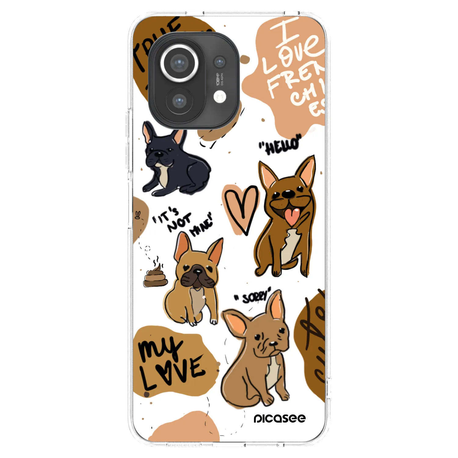 Picasee silikonowe przeźroczyste etui na Xiaomi Mi 11 - Frenchies