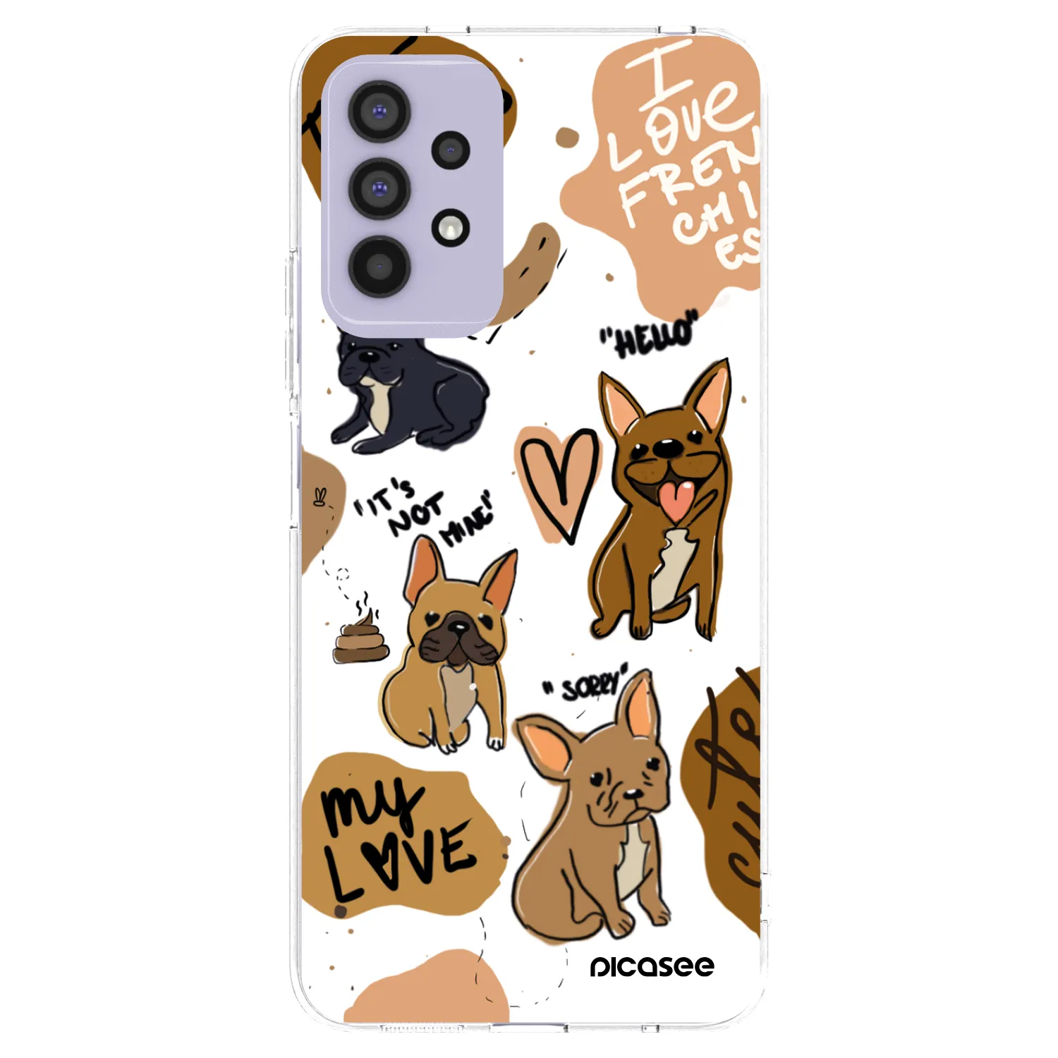 Picasee silikonowe przeźroczyste etui na Samsung Galaxy A32 4G SM-A325F - Frenchies