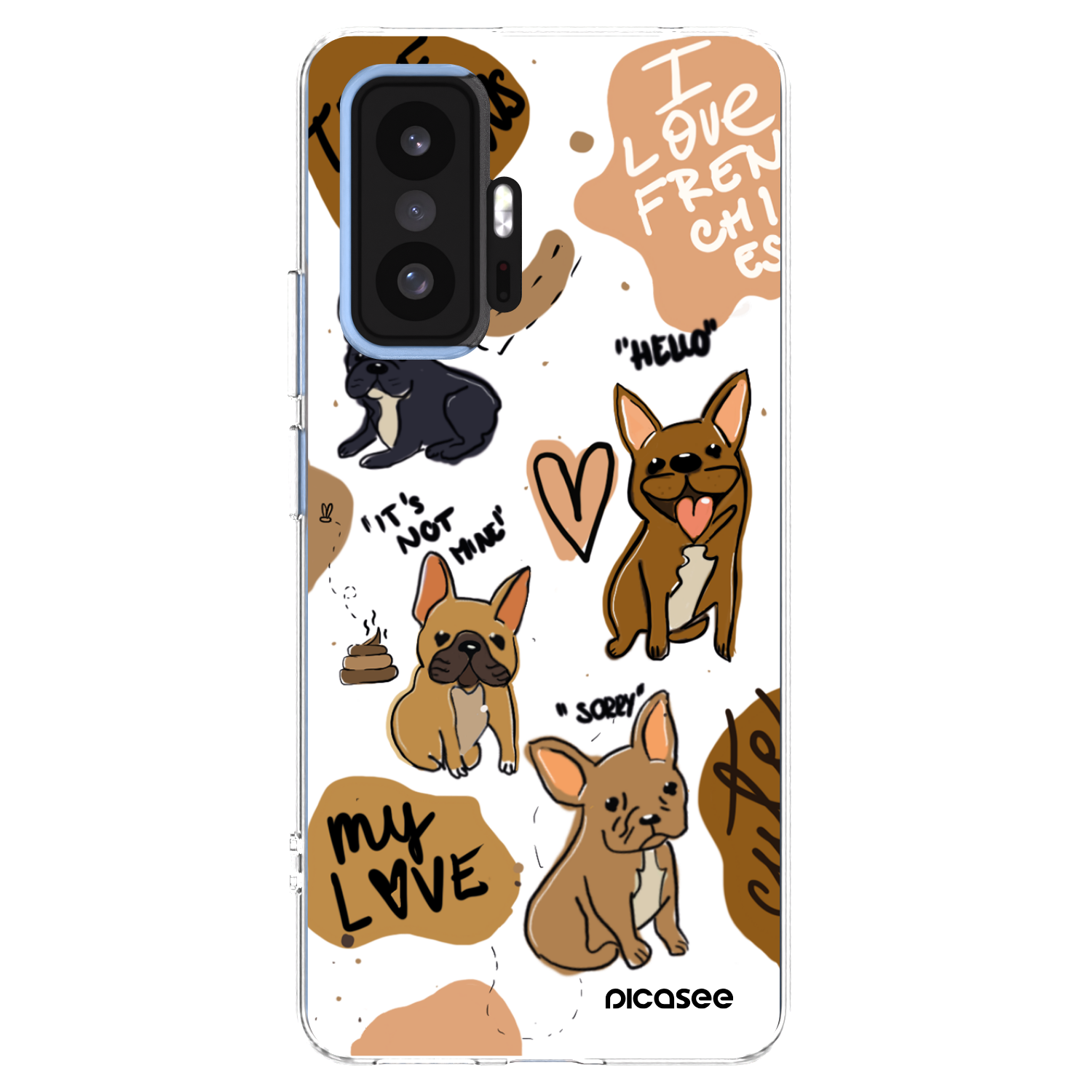 Picasee silikonowe przeźroczyste etui na Xiaomi 11T - Frenchies