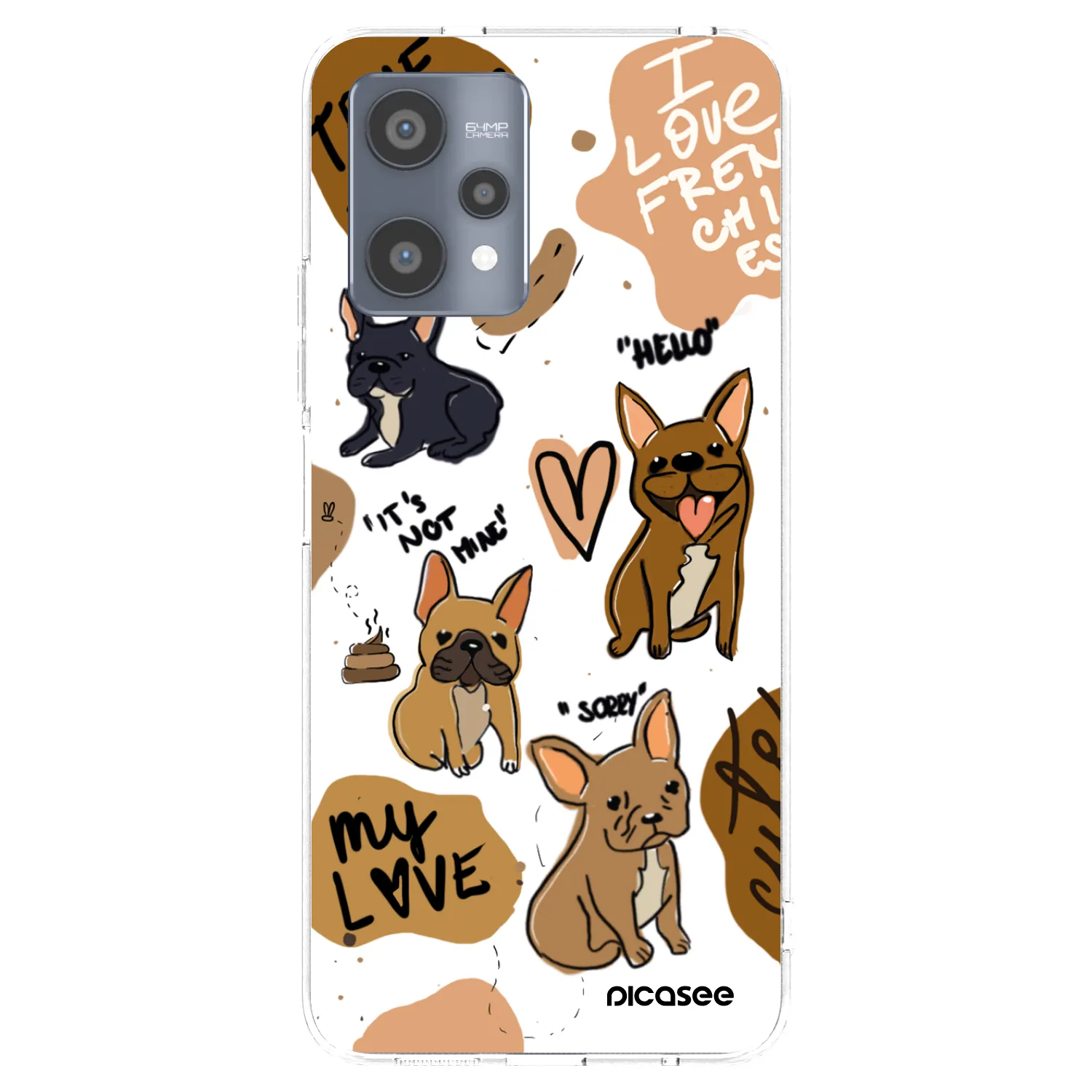 Picasee silikonowe przeźroczyste etui na Realme 9 Pro 5G - Frenchies