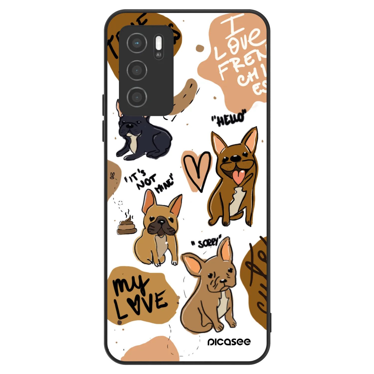 Picasee ULTIMATE CASE na OPPO A16 - Frenchies