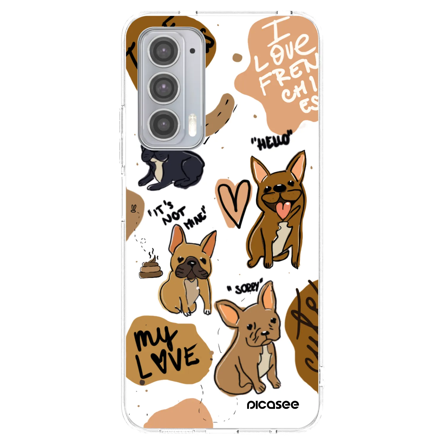 Picasee silikonowe przeźroczyste etui na Motorola Edge 20 - Frenchies