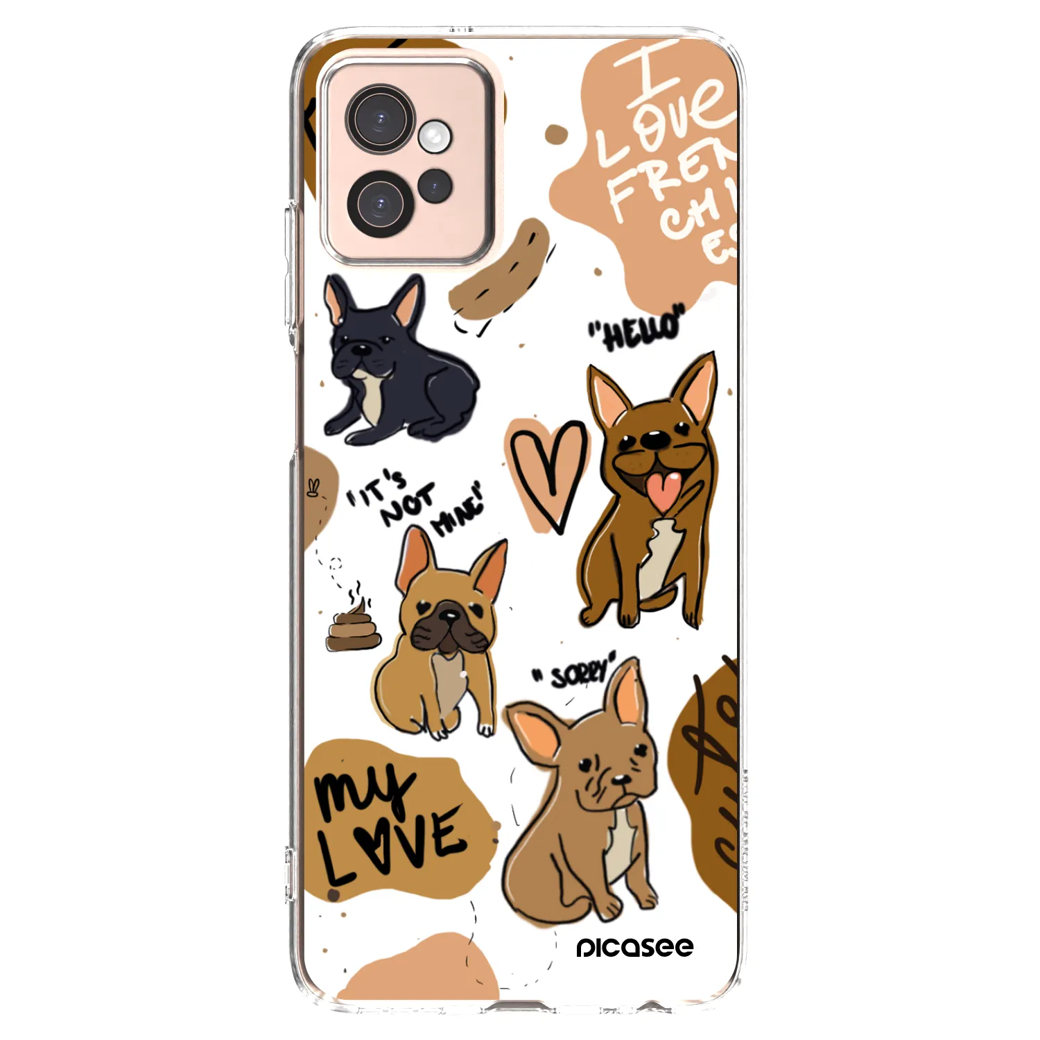 Picasee silikonowe przeźroczyste etui na Motorola Moto G32 - Frenchies