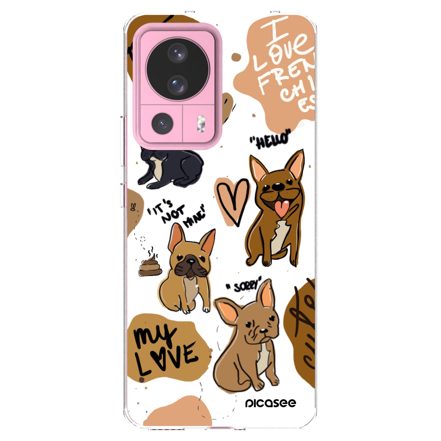 Picasee silikonowe przeźroczyste etui na Xiaomi 13 Lite - Frenchies