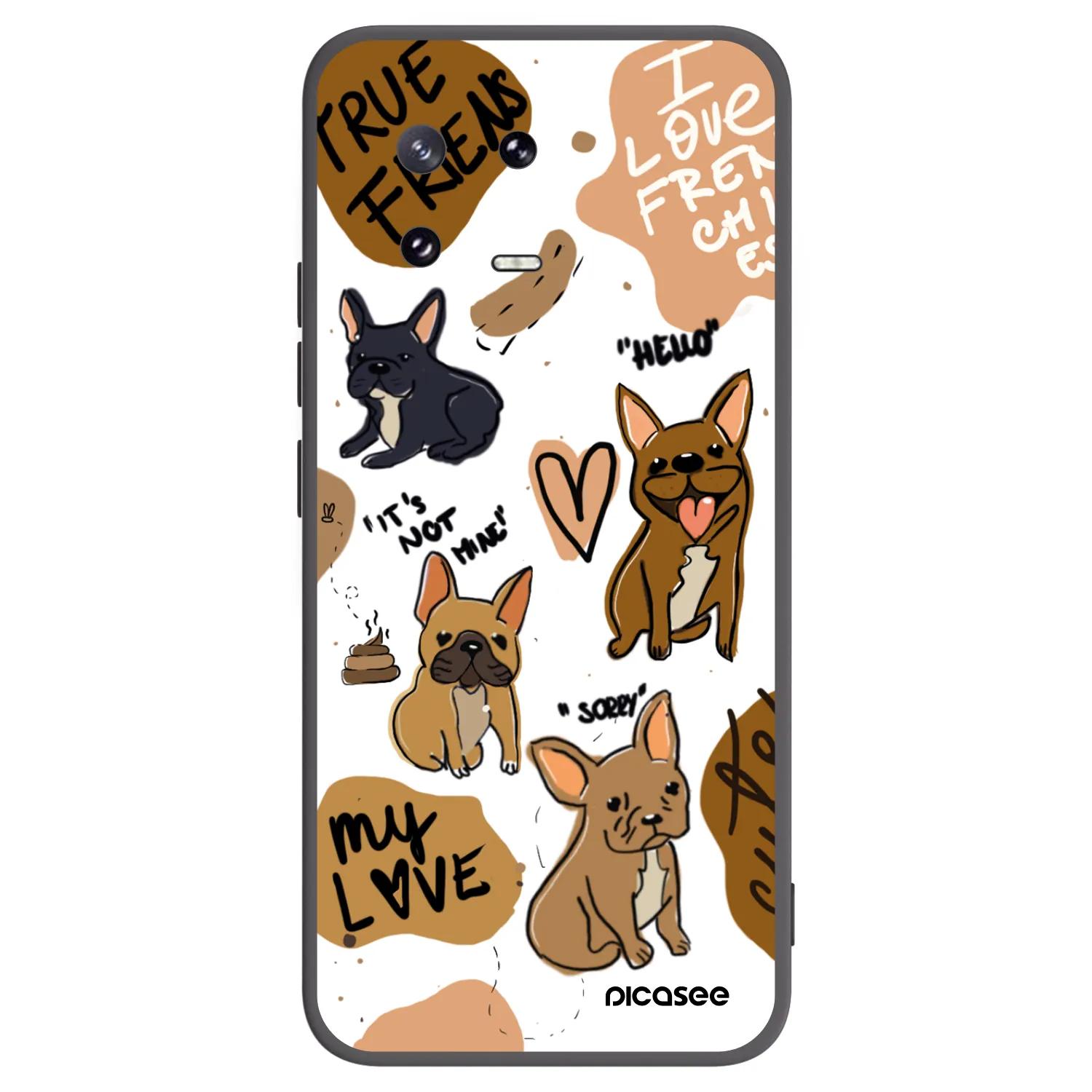 Picasee silikonowe czarne etui na Xiaomi 13 Pro - Frenchies