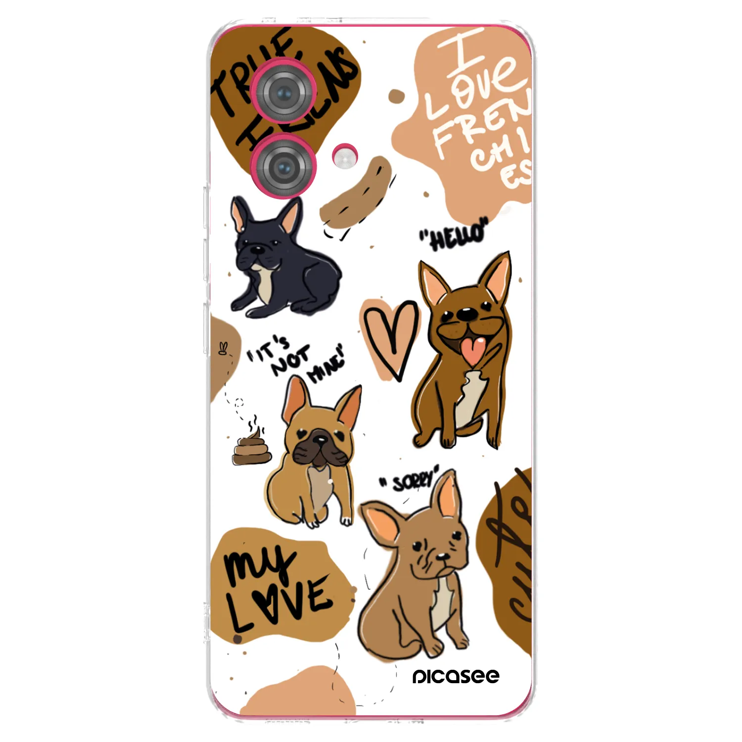 Picasee silikonowe przeźroczyste etui na Motorola Moto G84 5G - Frenchies