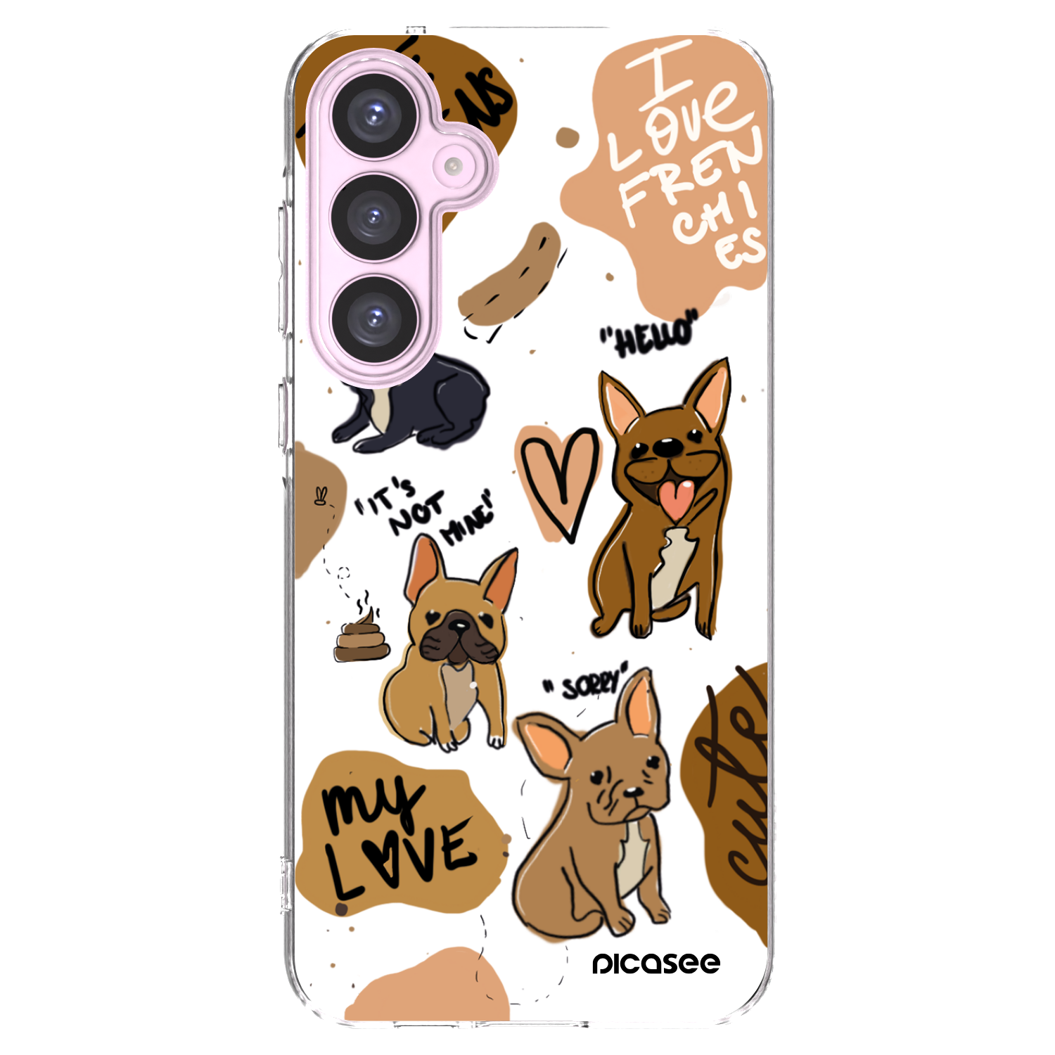 Picasee silikonowe przeźroczyste etui na Samsung Galaxy A55 5G A556B - Frenchies