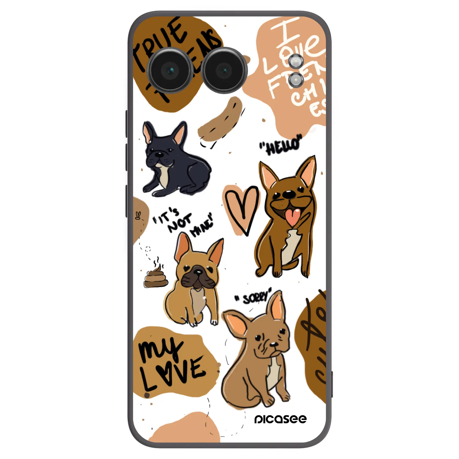 Picasee silikonowe czarne etui na OnePlus Nord 4 - Frenchies