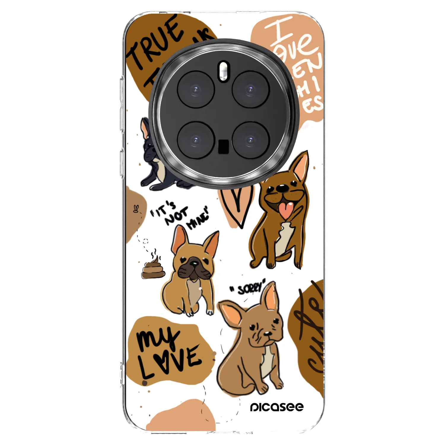 Picasee silikonowe przeźroczyste etui na Honor Magic7 Pro 5G - Frenchies