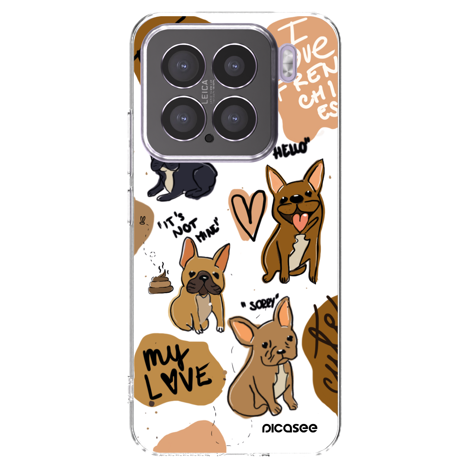 Picasee silikonowe przeźroczyste etui na Xiaomi 15 - Frenchies