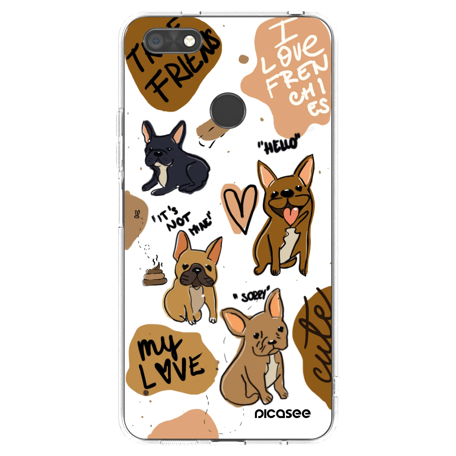 Picasee silikonowe przeźroczyste etui na Huawei P9 Lite Mini - Frenchies