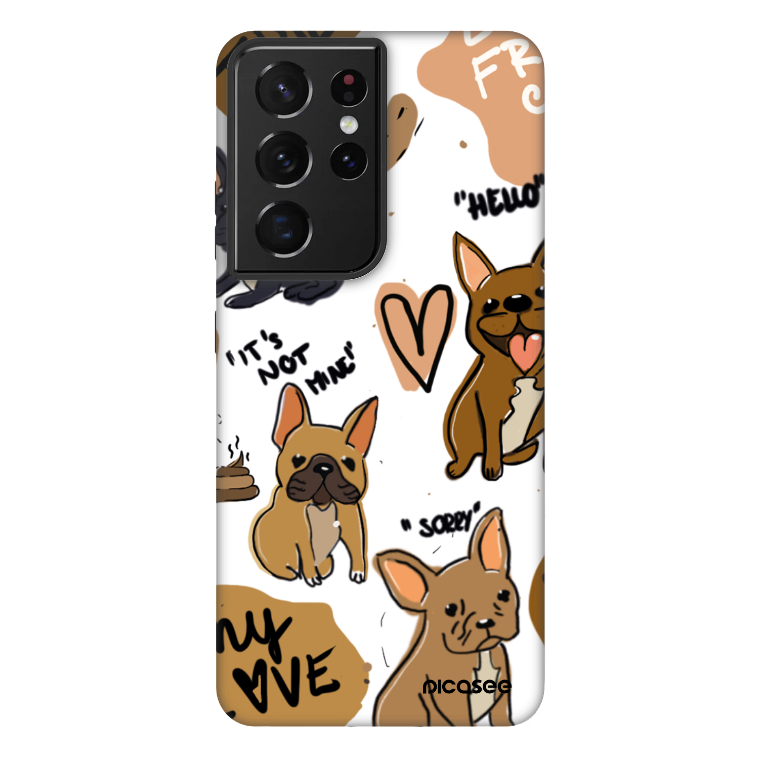 Picasee Fashion Case na Samsung Galaxy S21 Ultra 5G G998B - Frenchies
