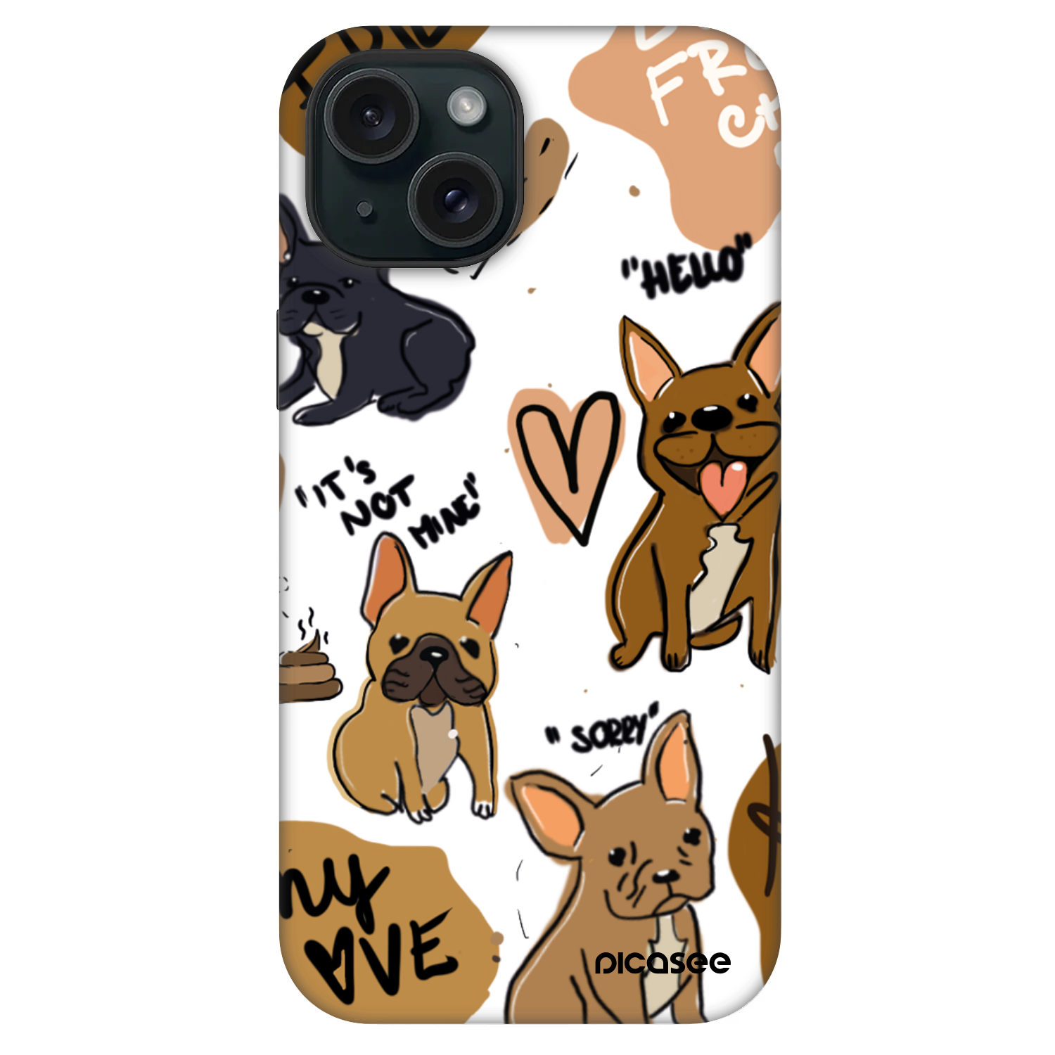 Picasee Fashion Case MagSafe na Apple iPhone 15 - Frenchies