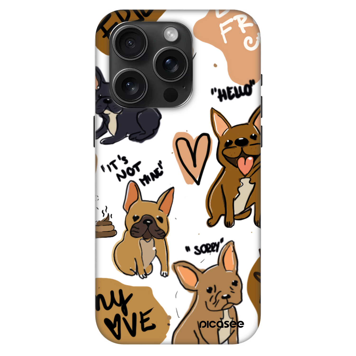 Picasee Fashion Case MagSafe na Apple iPhone 15 Pro - Frenchies