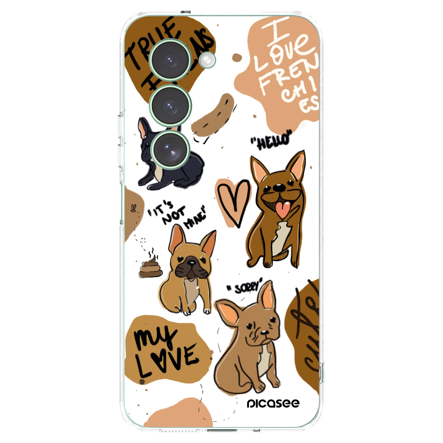 Picasee silikonowe przeźroczyste etui na Xiaomi Redmi 15 5G - Frenchies