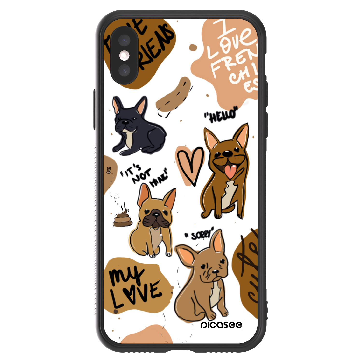Picasee ULTIMATE CASE na Apple iPhone X/XS - Frenchies