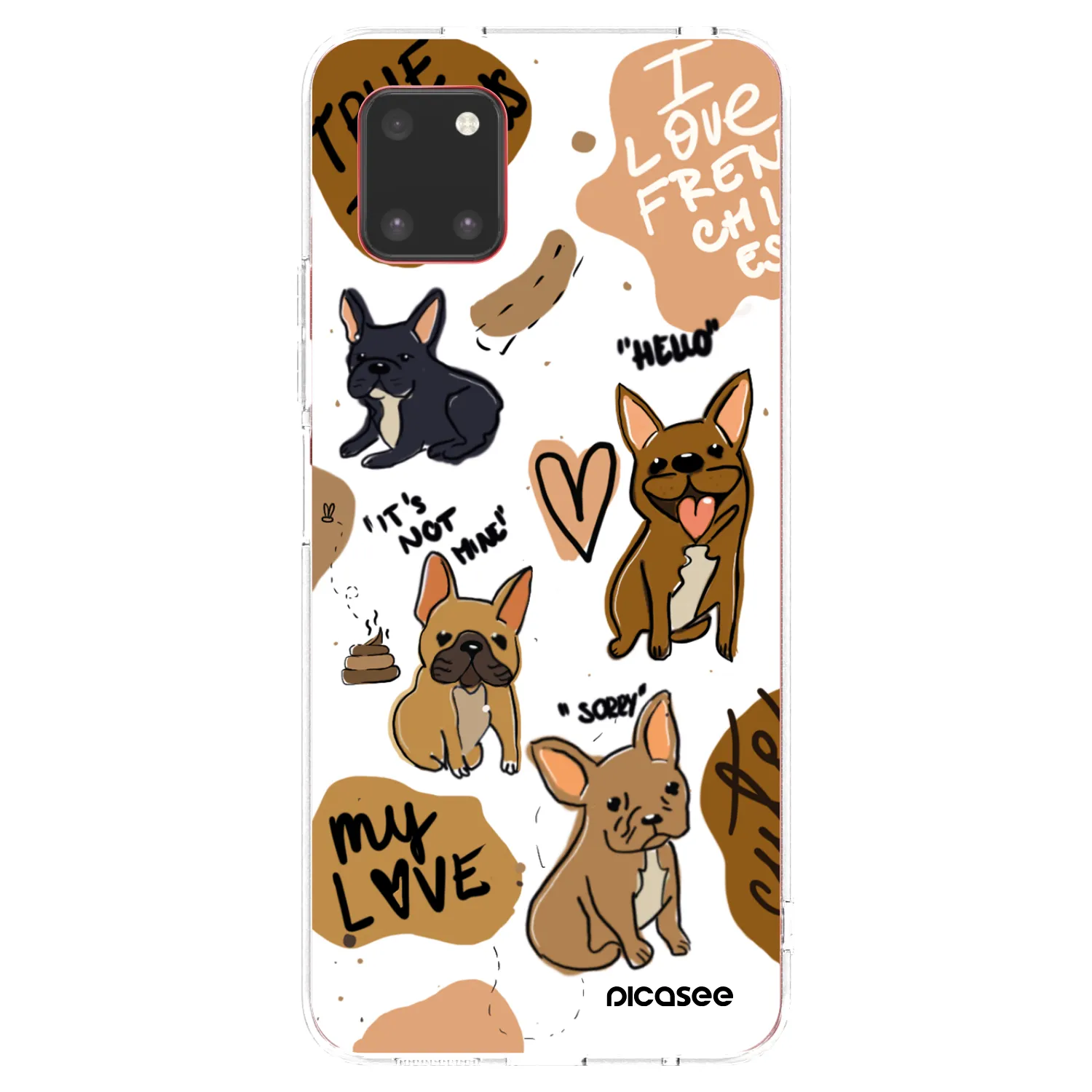 Picasee silikonowe przeźroczyste etui na Samsung Galaxy Note 10 Lite N770F - Frenchies