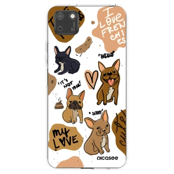 Picasee silikonowe przeźroczyste etui na Huawei Y5P - Frenchies