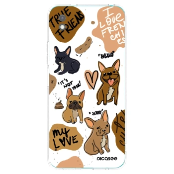 Picasee silikonowe czarne etui na Xiaomi Redmi 9A - Frenchies