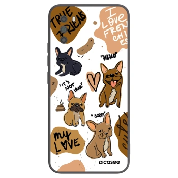 Picasee silikonowe czarne etui na Xiaomi Poco M3 - Frenchies