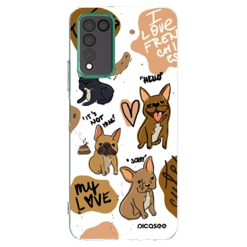 Picasee silikonowe przeźroczyste etui na Honor 10X Lite - Frenchies