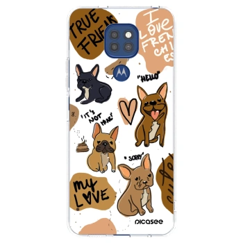 Picasee silikonowe przeźroczyste etui na Motorola Moto G9 Play - Frenchies