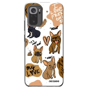 Picasee silikonowe przeźroczyste etui na Xiaomi Redmi Note 10 - Frenchies