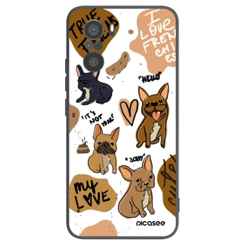 Picasee silikonowe czarne etui na Xiaomi Poco F3 - Frenchies