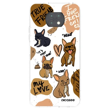 Picasee silikonowe przeźroczyste etui na Xiaomi Redmi Note 9T - Frenchies