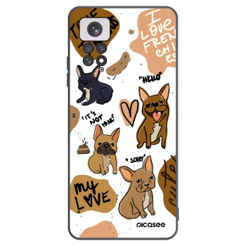 Picasee silikonowe czarne etui na Xiaomi Redmi Note 11 - Frenchies