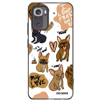 Picasee silikonowe czarne etui na Xiaomi Redmi Note 11S 4G - Frenchies